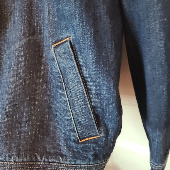 Raw Blue Men's Blue Jean Denim Jacket, Blue, Size: Large - Picture 8 of 14